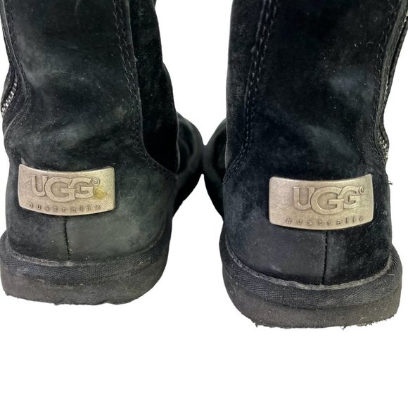 Ugg Australia Womens 5116 Mayfaire Black Side Zip Suede Genuine Leather Boots 6 - Picture 6 of 16